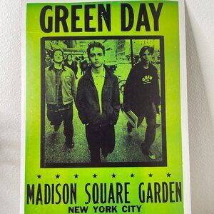 Green Day 1994 Madison Square Garden Concert Poster